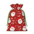 thumbnail image 2 of XMXT Christmas Drawstring Gift Bags, Santa Claus Cartoon Print Wrapping Sacks Candy Packing Bag Party Decorations Favor Bags, S, 2 of 8