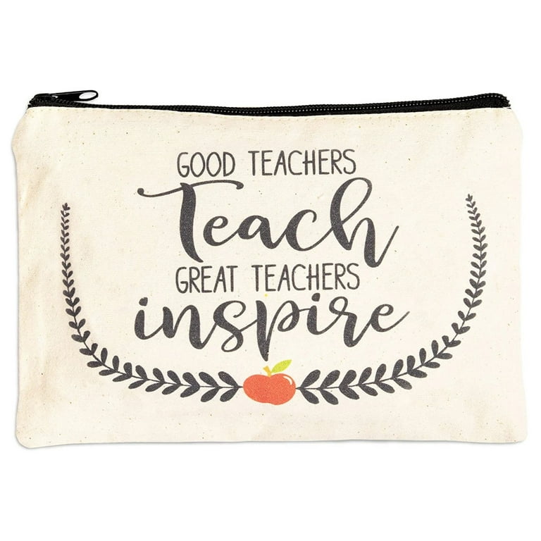  16 Pieces Teacher Appreciation Gifts Teacher Makeup Bags for  Women Teacher Canvas Cosmetic Bags Thank You Gift Travel Toiletry Pouch  Case Bags for Graduate Teacher Day Supplies, 4 Styles : Beauty