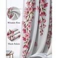thumbnail image 6 of Butterfly Flower Blackout Curtains 54 Inch Length 2 Panels Set for Living Room Bedroom, Watercolor Farmhouse Country Pink Floral Room Darkening Window Curtains Thermal Black Out Curtain 52"x54", 6 of 8
