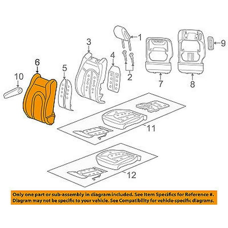 Chrysler Oem 2017 Pacifica Front Seat Cushion Cover Top