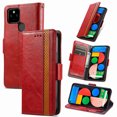 thumbnail image 1 of Case for Google Pixel 5a 5G Cover Leather Wallet Folio Case Book Design Flip Magnetic Closure - Red, 1 of 5