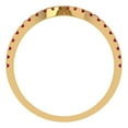 thumbnail image 5 of 0.1725 ctw Wedding Band for Women - 14K Yellow Gold Simulated Ruby Stackable Eternity Ring, 5 of 6