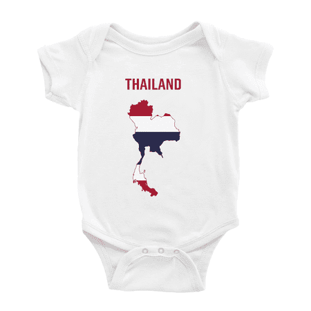 

Thailand Map Flag Cute Baby Jumpsuits Newborn Clothes (White 18-24 Months)