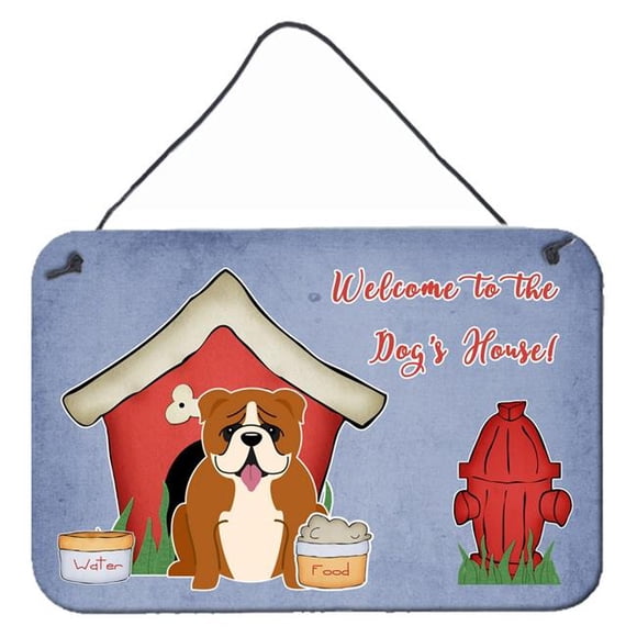 Carolines Treasures BB2874DS812 Dog House Collection English Bulldog Red & White Wall or Door Hanging Prints