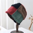 thumbnail image 2 of CoCopeaunts Beanie Hat for Women Cute Contrast Color Stitching Hand-Knitted Bucket Hats Autumn Winter Warm Skullies Caps, 2 of 8