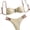 Beige, variant on Staron Women's Bikini Swimsuits Two-Piece Beach Vacation Comfortable Casual Bikini Set, Beige S