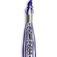 thumbnail image 6 of Endea Graduation Purple/White Mixed Color Graduation Tassel with Stacked Silver Date Drop, 6 of 6