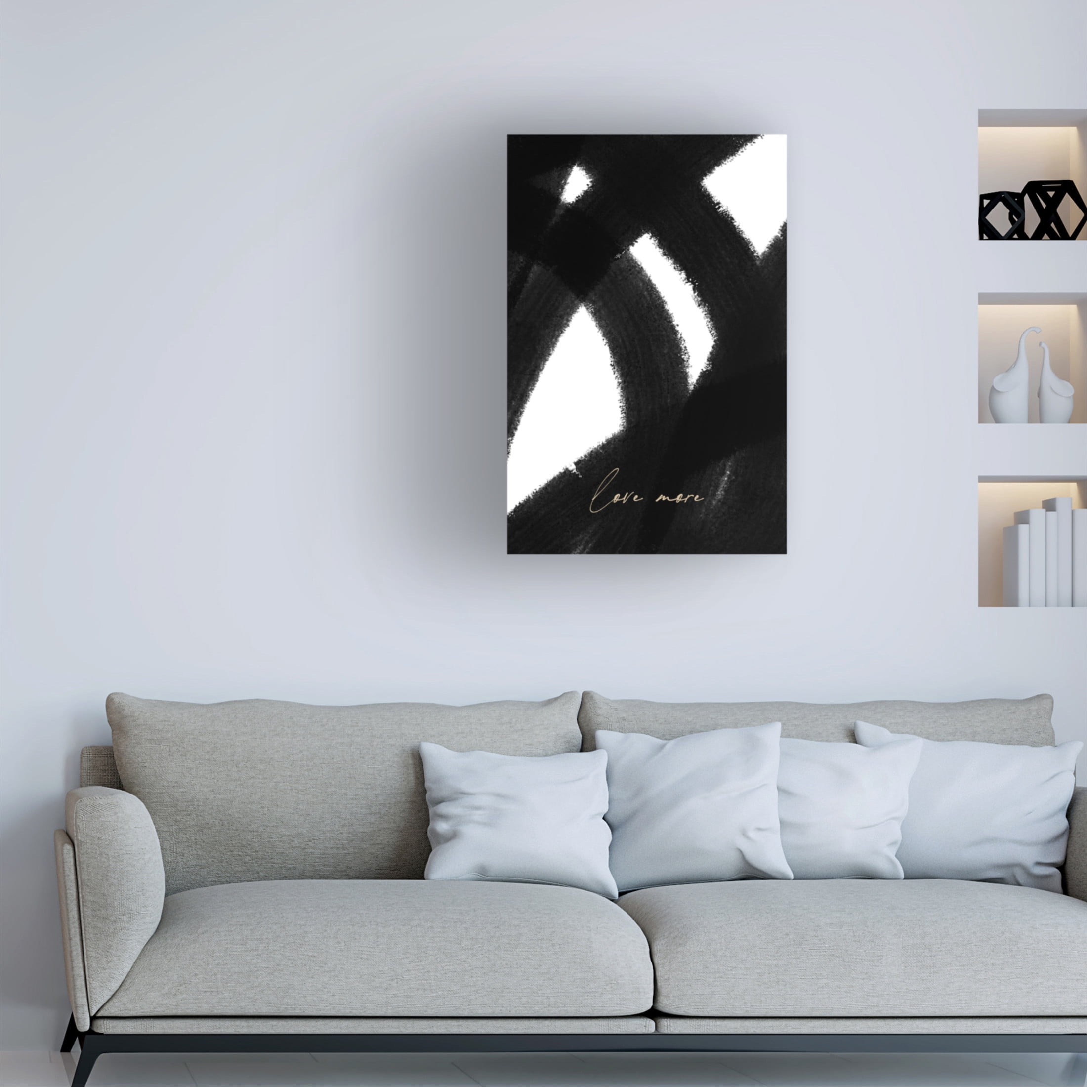 Trademark Fine Art uplusmestudio Love More Canvas Wall Art