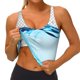 thumbnail image 3 of Balery Crystal Clear Water Splash Sujetadores deportivos con espalda cruzada para mujer, acolchados, sin costuras, de alto impacto, ideales para yoga, gimnasio, entrenamiento y fitness.-Large, 3 of 8
