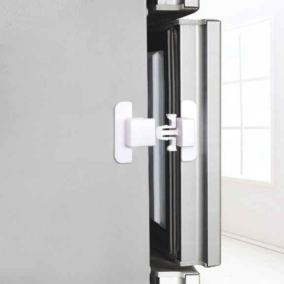 HEANUJJ 3-Pack White Cabinet Locks with Strong Adhesive for Home Safety, Secures Doors, Drawers, Refrigerators and Cabinets