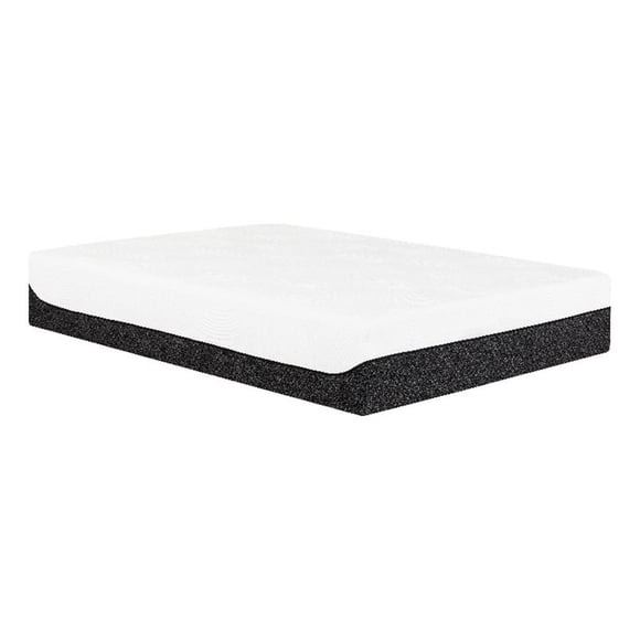 Pemberly Row 10" Gel Memory Foam Mattress with 2 Pillows - White