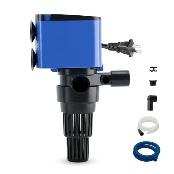 210 GPH Fish Tank Powerhead Pump, 3-in-1 Submersible Water Pump with Filtration, Aeration & Adjustable Flow for Aquariums, 15W