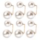 thumbnail image 1 of 6 broches de perlas de imitación para mujer, de seguridad, a la moda, con botones para cuello chal y falda., 1 of 8