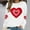 White, variant on Zorckvet Women Valentine's Day Pullover Sweatshirts Heart Print Sweater Tops Long Sleeve Crewneck Shirts Fashion Loose Blouse Teen Girls Sweatshirt