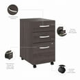thumbnail image 3 of Studio C 3 Drawer Mobile File Cabinet in Storm Gray - Engineered Wood, 3 of 8