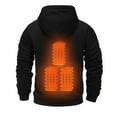 thumbnail image 3 of LEKDFST Heated Hoodies for Men Graphic 5 Heating Zones Lightweight USB Electric Heated Jacket Heating Sweatshirt Battery Not Included Black S, 3 of 4