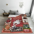 thumbnail image 4 of Football Blanket Football Gifts Throw Blankets Cozy Fleece Flannel Blanket Soft Warm Plush Lightweight Rugby Football Bedding for Player Men Women Boys Girls Adults Teens for Couch Sofa Bed 40"X50", 4 of 6
