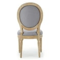 thumbnail image 4 of Noble House Karter Indoor French Fabric Dining Chairs, Set of 4, Light Gray, 4 of 8