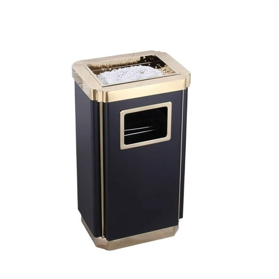 YCCHAH Large Trash Can Stainless Steel Large Commercial Trash Can Hotel Ktv Lobby Vertical Ashtray Elevator Entrance Outdoor Square Bucket Outdoor Trash Can