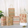 thumbnail image 5 of Decoración navideña, 24 piezas Bolsas de regalo navideñas, Bolsas de papel navideñas con asas, Bolsas navideñas con estampado navideño para envolver regalos, artículos para fiestas, 5 of 5