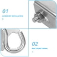 thumbnail image 3 of Raindrops 10pcs Heavy Duty J Hook Clamp Beam Pipe Hook Beam Pipe Support Open Cup Bolt Hooks For Warehouse Storage Optimization, 3 of 8