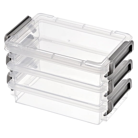 Ybomd,Plastic Storage Bins with Latching Lids,Clear File Box,Stackable Storage Boxes for Art Craft,Pen,Back to School Teacher Supplies