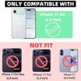 thumbnail image 2 of Zonrw Para Iphone 17 Air Funda Magnética Para Mujeres Y Niñas, Suave Y Lindo Marco De Onda, Forma Rizada, Corazón De Amor, Chapado De Lujo, Funda Para Teléfono Compatible Con Magsafe A Prueba De Golpe, 2 of 5