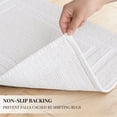 thumbnail image 6 of Yiannan 20x32 Inch Cotton Bath Rug, Soft Absorbent Non Slip Mat, Machine Washable Non Shedding, Fashionable Mat for Bathroom, Kitchen and Laundry,White, 6 of 8