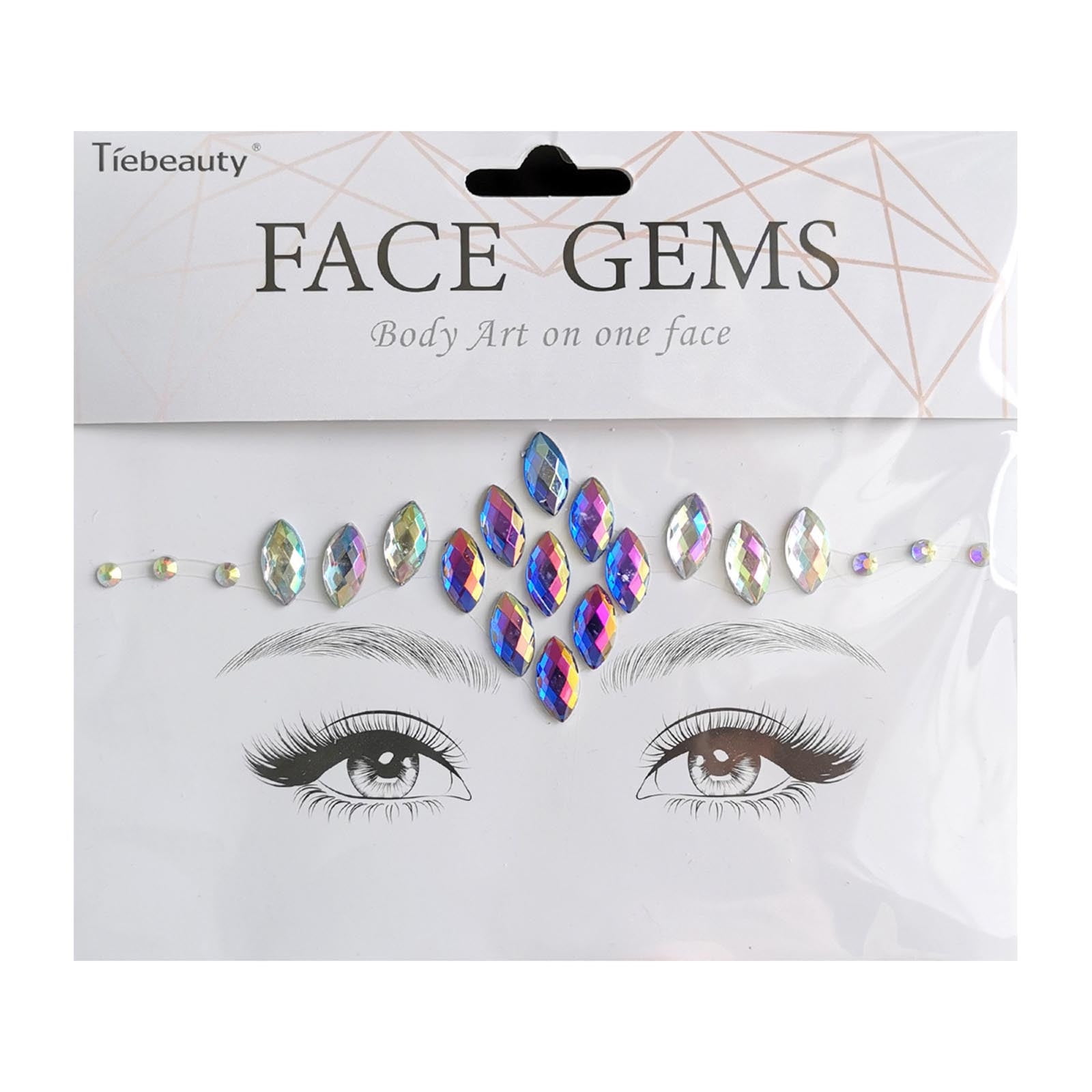 BEFOKA Face Rhinestone Stickers Girls Diamond forehead Stickers