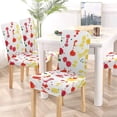 thumbnail image 5 of KXMDXA Watercolor Colorful Blots Stretch Chair Cover Protector Seat Slipcover for Dining Room Hotel Wedding Party Set of 4, 5 of 6