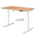 thumbnail image 2 of Gymax 53'' Wide Electric Height Adjustable Standing Desk Sit to Stand Dual Motor White, 2 of 10