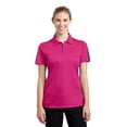 thumbnail image 1 of Sport-Tek ®  Ladies Posicharge ®  Active Textured Colorblock Polo. Lst695 M Pink Raspberry/ Grey, 1 of 6