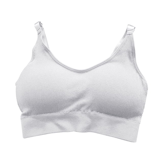 Sonducket Sujetador deportivo sin costuras para mujer, Top deportivo Push Up para fitness, Sujetador deportivo con relleno en la espalda en U, Sujetador de Ropa interior Blanco Sonducket AP000316-01