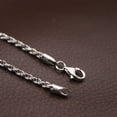 thumbnail image 5 of HOOUN Solid 925 Silver Chain Lucky 2mm Twist Rope Necklace 13g/27.5inch, 5 of 5