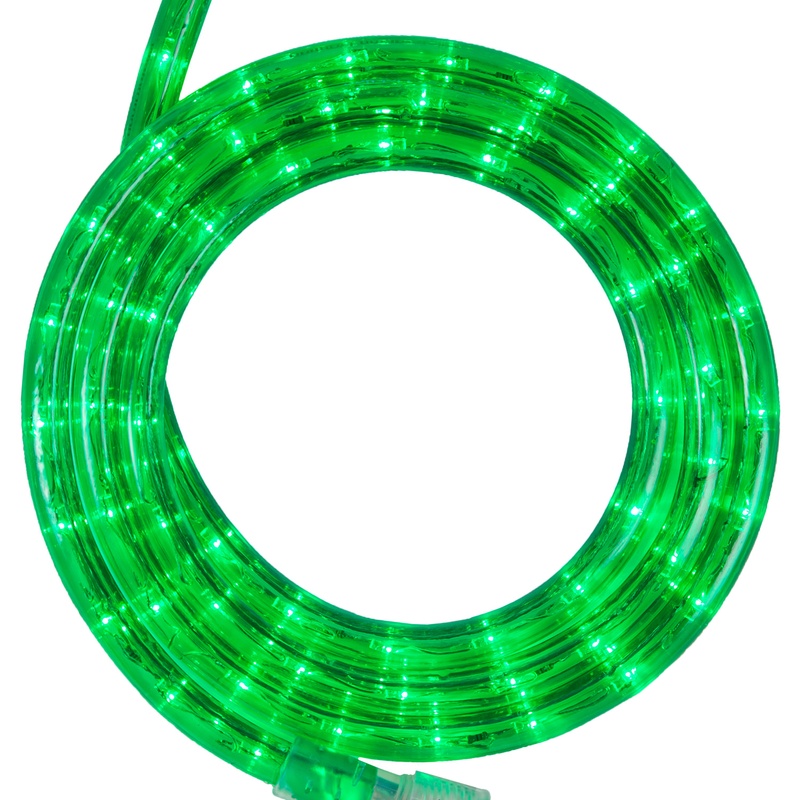 18 ft. LED Green Rope Light Kit, 216 Lights, ReadytoInstall Connectable Patio Pool Backyard