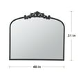thumbnail image 5 of A&B Home Arched Vertical Mirror-Wall Mirror with Black Metal Frame,40"x31" Large Arch Mirror for Bathroom Bedroom Living Room, 5 of 8