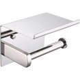 thumbnail image 1 of Portarrollos de papel higiénico, acero inoxidable SUS 304, cromo pulido, moderno portarrollos de papel higiénico con estante para teléfono, accesorio de cocina para baño F928-03B brillar Electrónica, 1 of 5