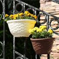 thumbnail image 3 of 2pcs Wall Hanging Planter Woven Flower Basket Fence Hanging Pot for Indoors Outdoors Railing Fence Balcony Garden Home Decoration Size L, 3 of 5