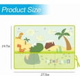 thumbnail image 2 of Car Window Shade, Vehicle Sunshade Curtain with Storage Pockets & Suction Cups for Baby, Cartoon Pattern Auto Interior Heat Sun Protection Cover, Universal SUV Sedan Trucks (Dinosaur) - Dinosaur, 2 of 6