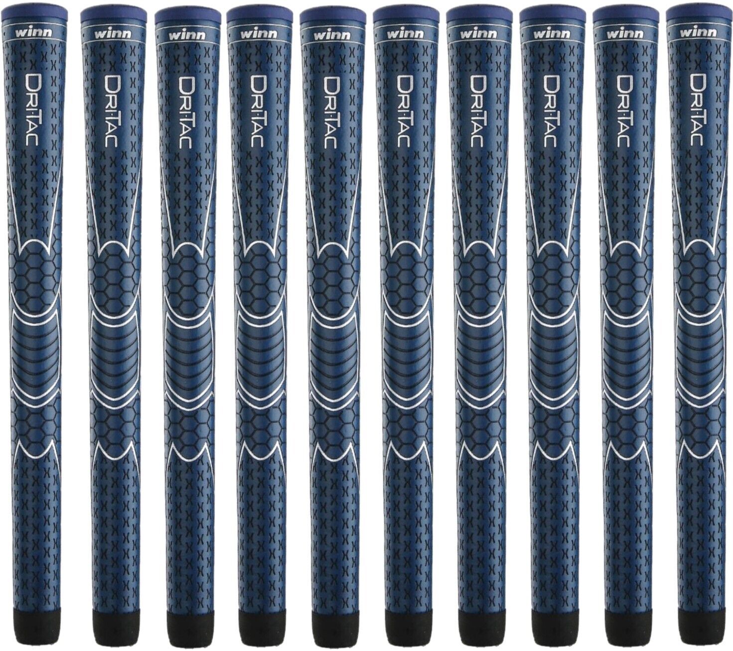 Winn DriTac Golf Club Grips Replacement 60 Round 1/16" Midsize Navy Lot of 10