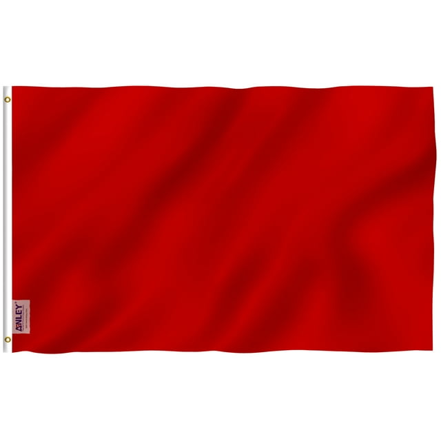 ANLEY Fly Breeze Drapeau Rouge Uni 3 X 5 Pieds - Drapeaux Rouges Simples en Polyester