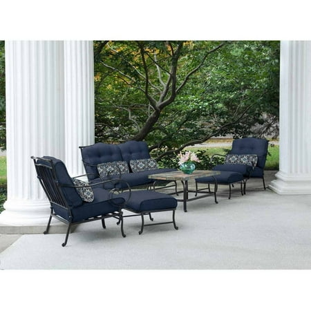 6 Piece Patio Set With Stone Top Coffee Table Com 6 Piece Patio Set With Stone Top Coffee Table