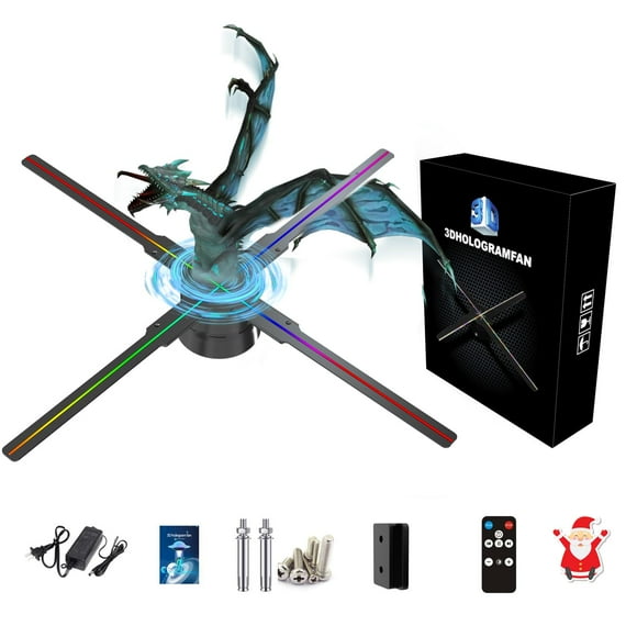 Ventilador holográfico 3D Missyou MS46s4 de 18,1 pulgadas con control remoto/Bluetooth