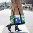 thumbnail image 4 of FORMRS Canvas Laptop Tote Bag for Women with 15.6" Computer Compartments Shoulder Handbag, Green Seaside, 4 of 7