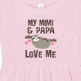 thumbnail image 4 of Inktastic My Mimi and Papa Love Me Sloth Girls Baby Dress, 4 of 5