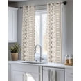 thumbnail image 5 of Boho Ethnic Sheer Curtains 45 Inch Length 2 Panels Set for Living Room/Bedroom, Aztec Bohemian Vintage Geometric Brown Rustic Kitchen Curtains Grommet Semi-Sheer Curtains Window Treatments 42"x45"x2, 5 of 7