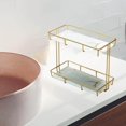 thumbnail image 1 of justharion Storage Rack Multi-layer Storage Box Perfume Jewellery Container Basket S Double Layer White, 1 of 8