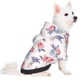 thumbnail image 2 of Fotbe Lavender Flowers Print Small Dog Sweater Hoodies Pet Grey Hooded Soft Fleece Sweatshirts with Pocket Fall Winter Puppy Cat Sweaters Warm Clothes-X-Large, 2 of 7