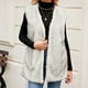 thumbnail image 4 of Chaqueta larga y cálida para mujer, de invierno, con cuello en V liso, 4 of 7