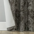 thumbnail image 5 of Sun Zero Pedra Paisley Embroidery 100% Blackout Back Tab Curtain Panel, 40"X96", Chocolate Brown, 5 of 8